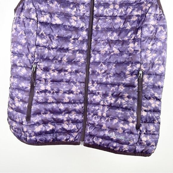 Eddie‎ Bauer Women’s EB700 Premium Down Front Zip Puffer Vest Purple Sz - Picture 7 of 16